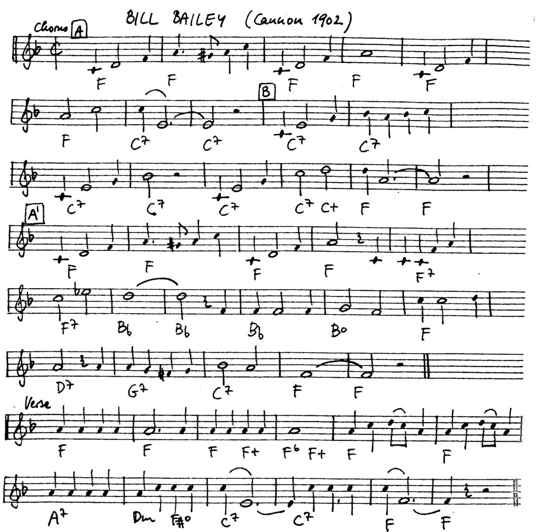 bill bailey leadsheet – book us for your next 20s or gatsby event